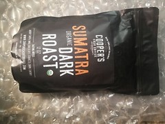Coopers Cask Cofee Sumatra Organic Dark Roast 12 Oz