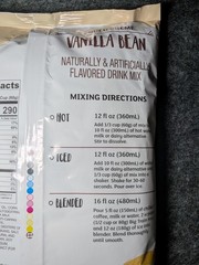 Big Train Vanilla Bean Blended Creme Mix 3.5 Lb Hot Iced Blended Frappes