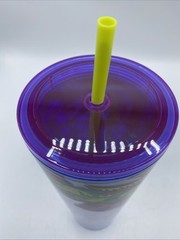 Starbucks Floral & Leaves Purple Plastic Tropical Cold Cup 24 Oz New Summer 2023
