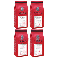 Lacas Coffee Company 4 count Colombian Supremo Medium Fine 12 oz.