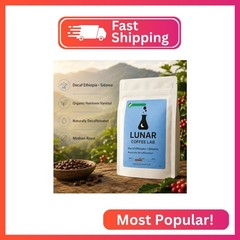 Lunar Coffee Lab Ethiopia Sidamo Heirloom Decaf Coffee, Medium Roast, Whole Bean