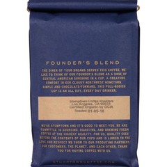 Coffee Organic Founders Blend Premium Dark Roast Whole Bean Coffee, Arabica