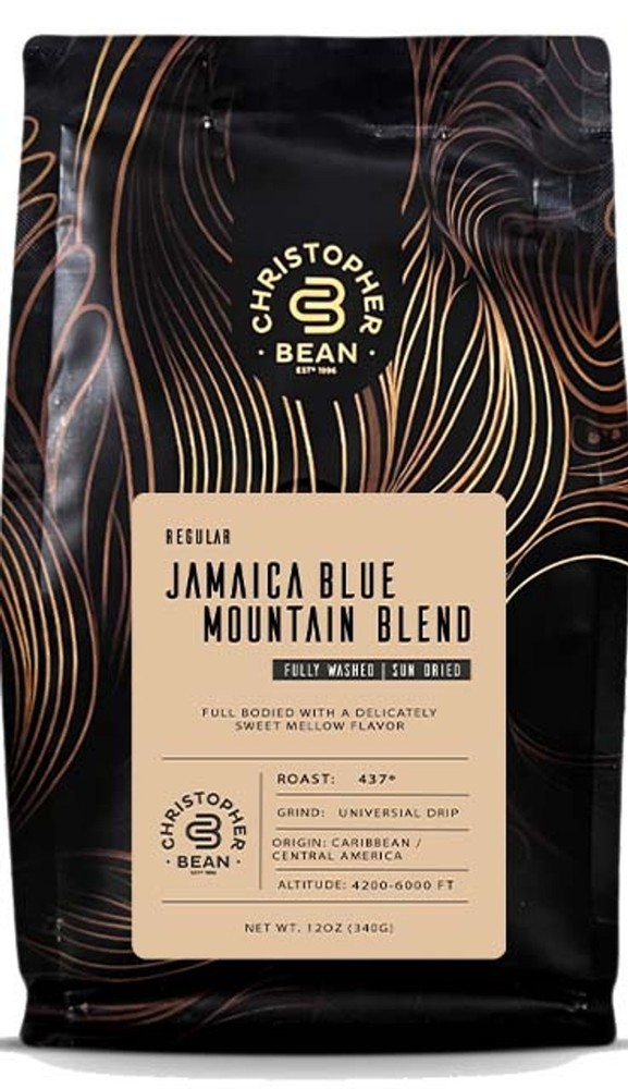 Christopher Bean Coffee Jamaica Blue Mountain Blend Non-Flavored Bag Coffee