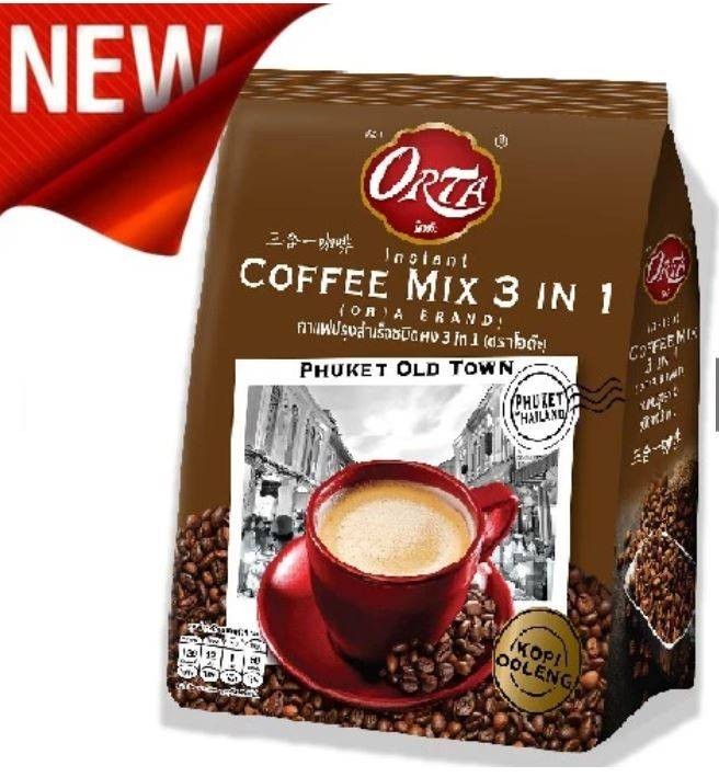 Phuket 3in1 Coffee Kopi U-leng Coffee Mix Porntip Phuket smooth flavor 15 Sachet
