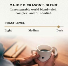 2 Pack Peet’s Coffee Major Dickason’s Blend Whole Bean Premium Dark Roast Coffe