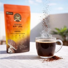 Spark Organics Instant Mushroom Coffee – Gut Balance & Clean Energy Blend, 7.4oz