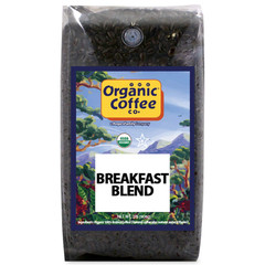 Organic Coffee Co. Breakfast Blend Whole Bean Coffee 2LB (32 Ounce) Medium Light