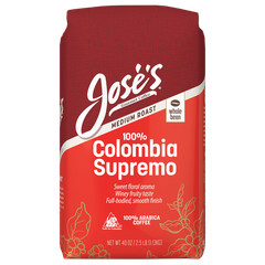 Jose’s Gourmet Coffee, Colombia Supremo, Medium Roast, 2.5 lbs