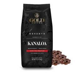 Gold Coffee Co. Kanaloa Premium House Blend Medium Roast Whole Bean 100% Arabica