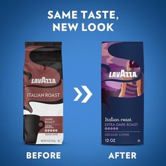 Intense Italian Roast Coffee, Pack of 6 | 12oz Bags, Smoky & Bold Flavors