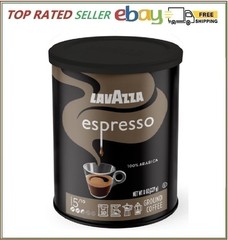 Lavazza Espresso Medium Roast Ground Coffee 100% Arabica 8 oz Tin 6 Pack