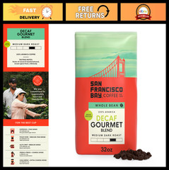 Decaf Medium-Dark Roast Whole Bean Coffee – Gourmet Blend, Swiss Water Processed