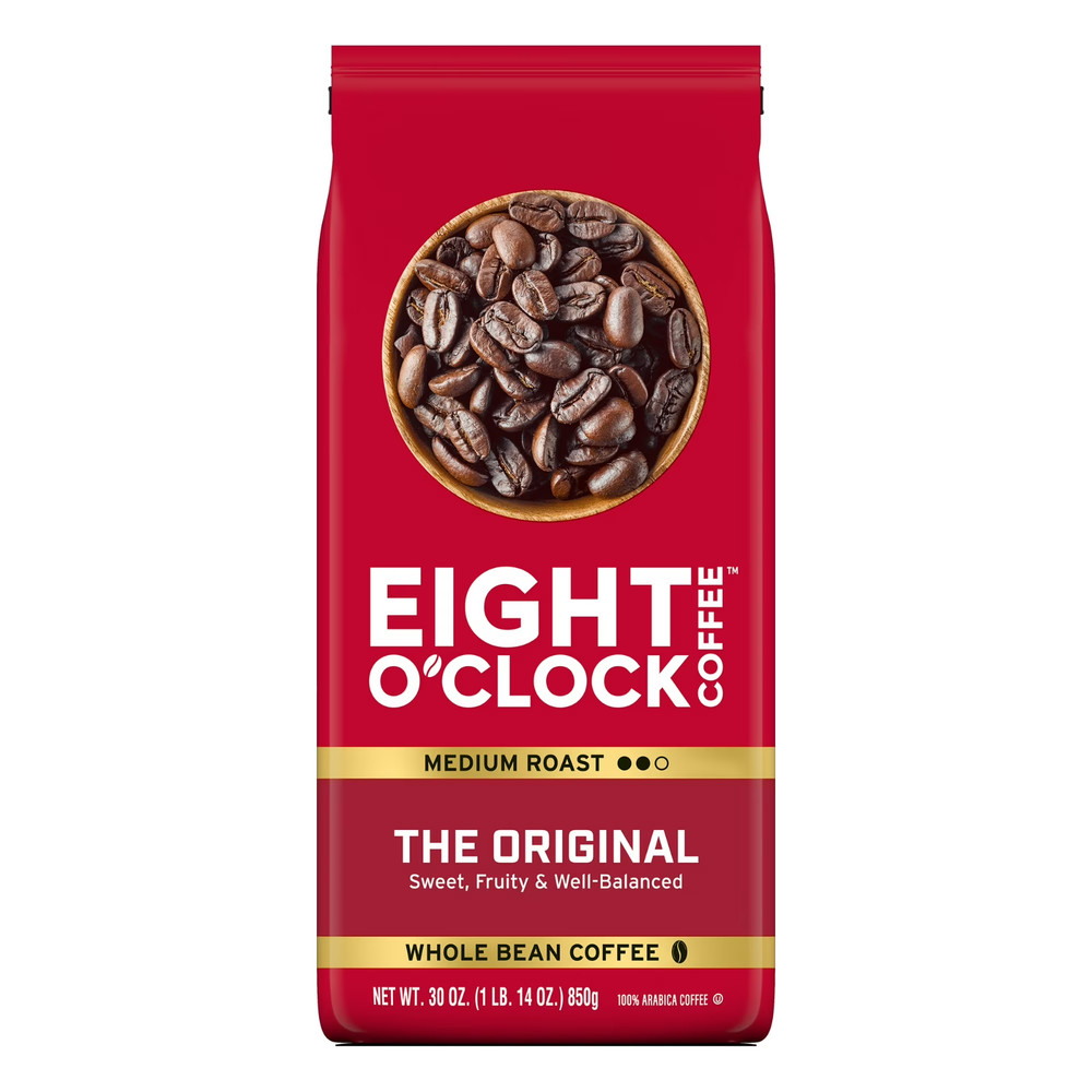 2 PACK Eight O’Clock The Original, Medium Roast, Whole Bean Coffee 30oz