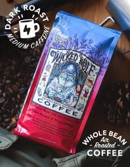 Raven’s Brew Coffee Full Bodied Coffee Dark Roast Whole Bean Wicked Wolf 12oz