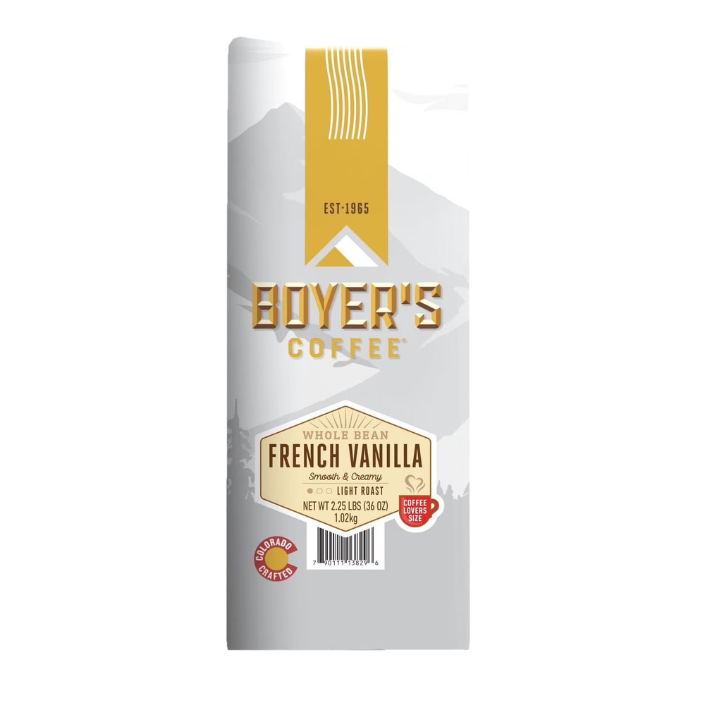 Boyer’s Coffee Whole Bean French Vanilla, 36 Ounce
