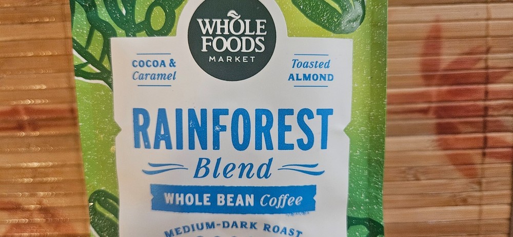 Rainforest Blend Whole Bean Toasted Almond Cocoa & Caramel Medium-Dark 100% Arab