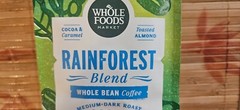 Rainforest Blend Whole Bean Toasted Almond Cocoa & Caramel Medium-Dark 100% Arab