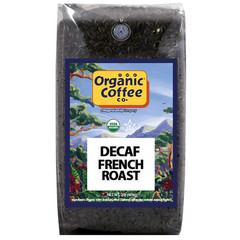 The Organic Coffee Co. DECAF French Roast Whole Bean Coffee 2LB (32 Ounce) Dark