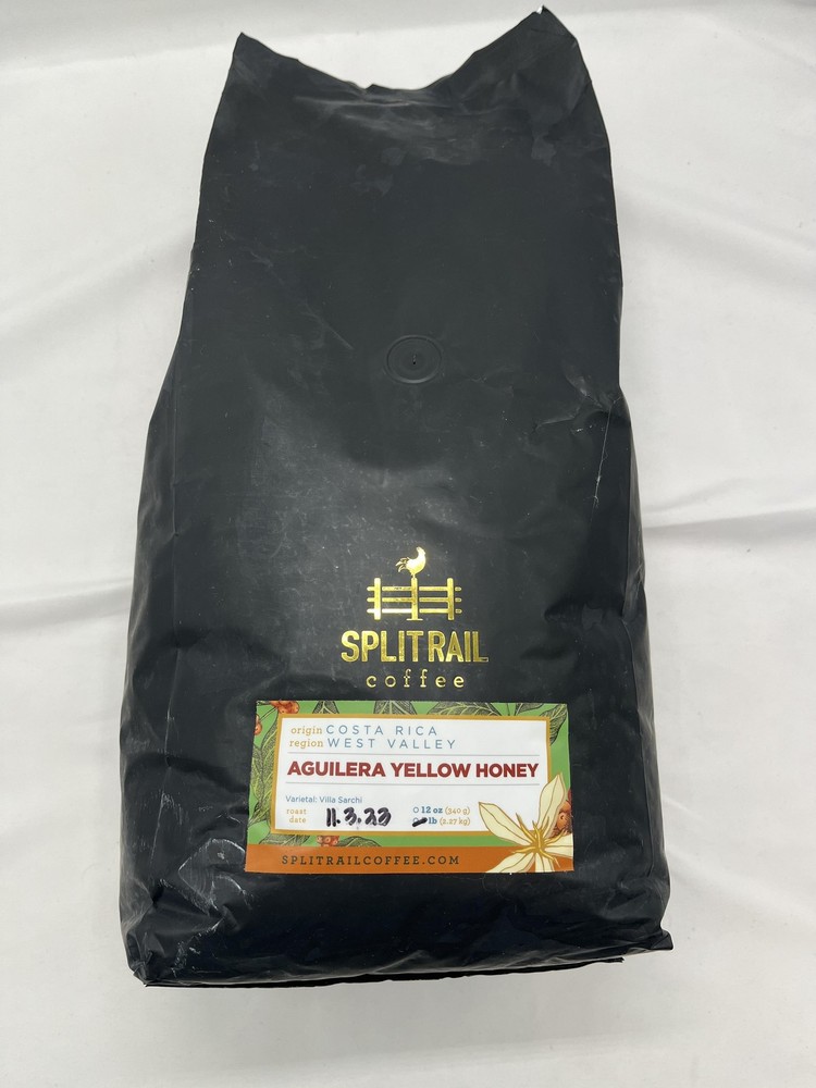 Split Rail Aguilera Yellow Honey Coffee Beans Costa Rica West Valley 5 Lb Roast