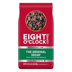 Eight O’Clock Coffee, The Original Decaf, 21 Ounce Medium, Roast Whole, Bean..