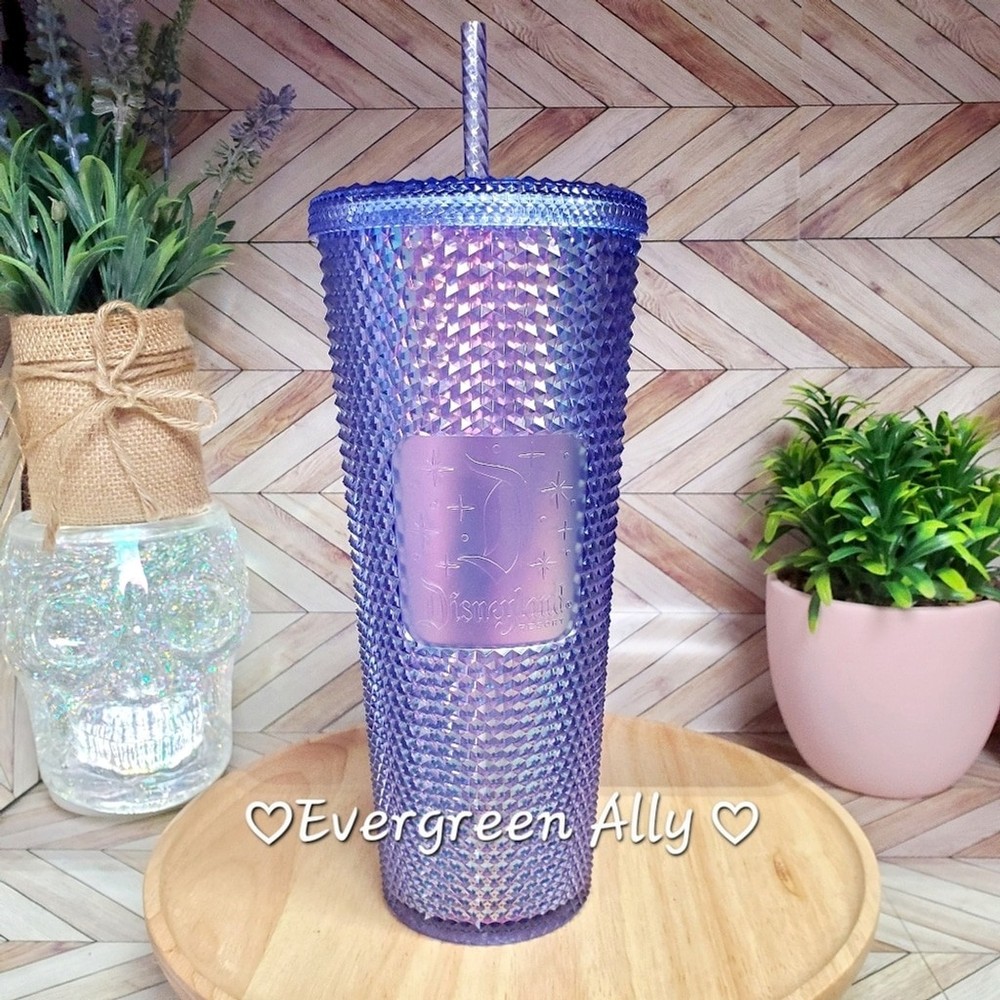 NEW Starbucks Disneyland Resort Purple Iridescent Studded Tumbler Venti 24oz 💫