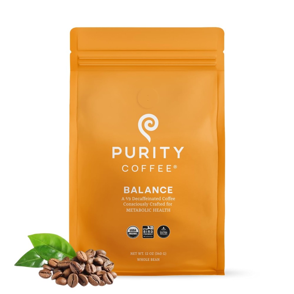 Purity Coffee BALANCE 2/3 Decaf Medium Roast Whole Bean 12oz Bag | SpecialtyG…
