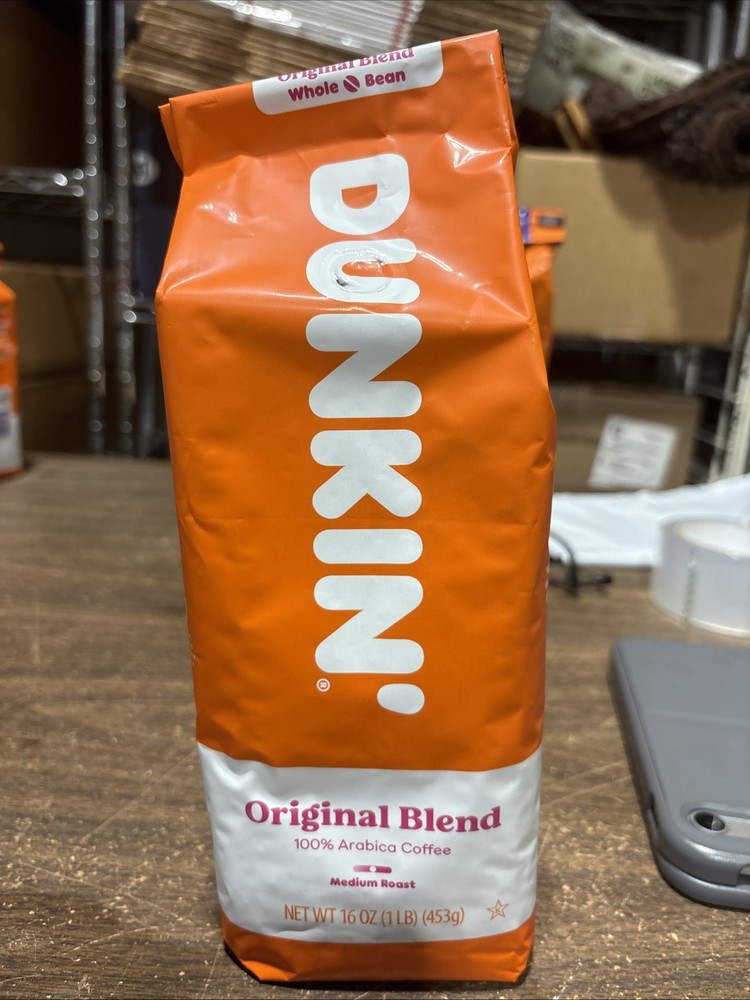 dunkin’ original blend arabica whole bean coffee 1 LB bag