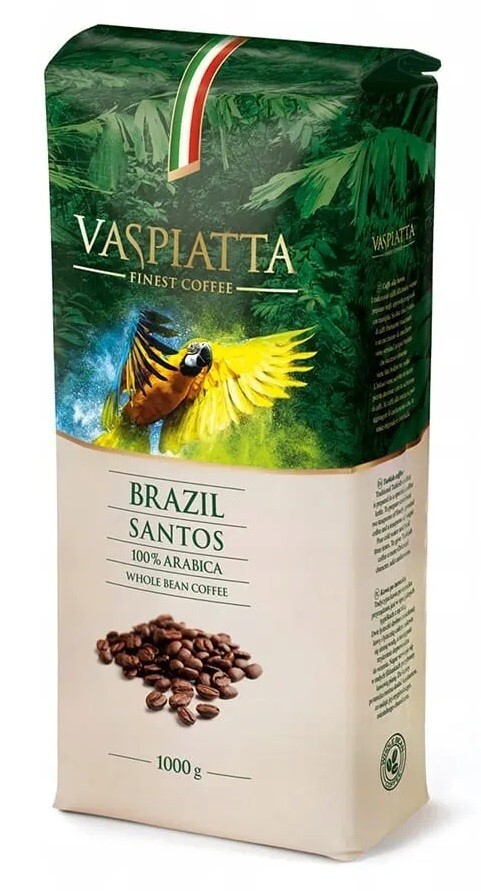 VASPIATTA Santos Brazil Arabica Coffee Beans 1000g / 1kg / 35.3oz