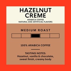 Whole Bean Coffee – Hazelnut Crème (2lb Bag), Flavored, Medium Roast