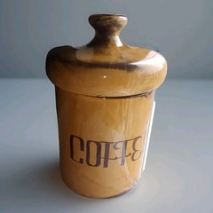 Mid Century Modern Mushroom Top Canister CoFFee Kitchen Storage vgc