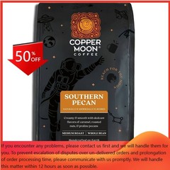 Copper Moon Southern Pecan Flavored Blend Medium Roast Whole Bean Coffee – 2lbs