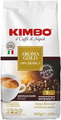 Aroma Gold 100% Arabica Whole Bean Coffee 9/13 Intensity 2.2 Lbs 1 Kg Bag