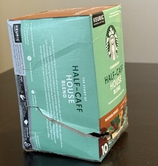 Starbucks Half Caff – 10ct K-Cup 10 Count (Pack of 1) Damaged Box