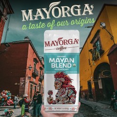 Mayorga Organic Coffee 2lb Mayan Blend Medium Roast Whole Bean Coffee Specia…