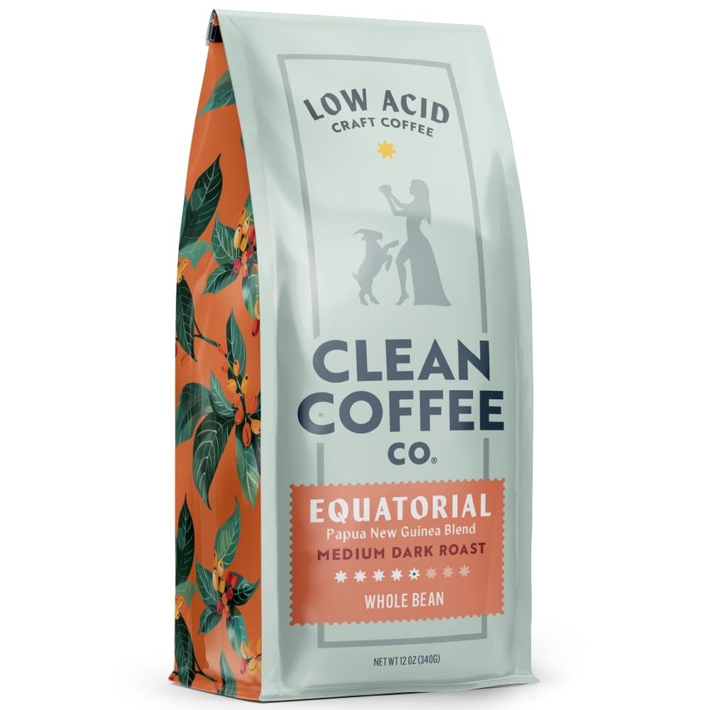 Clean Coffee Co. – Low 12 Ounce (Pack of 1), Papua New Guinea, Whole Bean