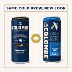 La Colombe Coffee, Cold Brew Black, Unsweetened, 11 fl 11 Fl Oz (Pack of 12)
