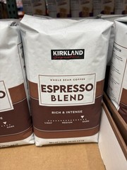 2pack Kirkland Signature Espresso Blend Whole Bean Coffee Dark Roast, 2.5 Pounds