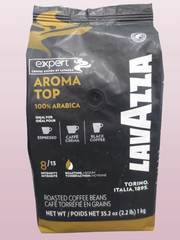 LAVAZZA AROMA TOP 100% ARABICA ROASTED COFFEE BEANS 35.2 OZ NWOB.