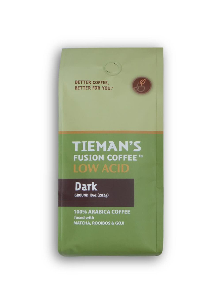 Tieman’s Fusion Coffee, Low Acid Dark Roast, 10 Ounce (Pack of 1), Roast