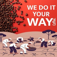 WAY Coffee Medium Roast Whole Bean Coffee – The Original (12 Oz)
