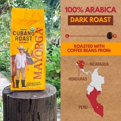 Mayorga 2lb Dark Roast Whole Bean Organic Coffee – 100% Arabica, Low Acidity