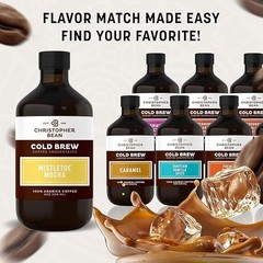 Christopher Bean Mistletoe Mocha Cold Brew Coffee Concentrate Sweet Bottle