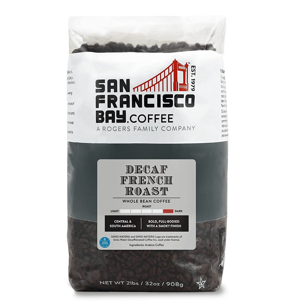 Whole Bean Coffee – DECAF French Roast (2Lb Bag), Dark Roast, Swiss Water Pro…