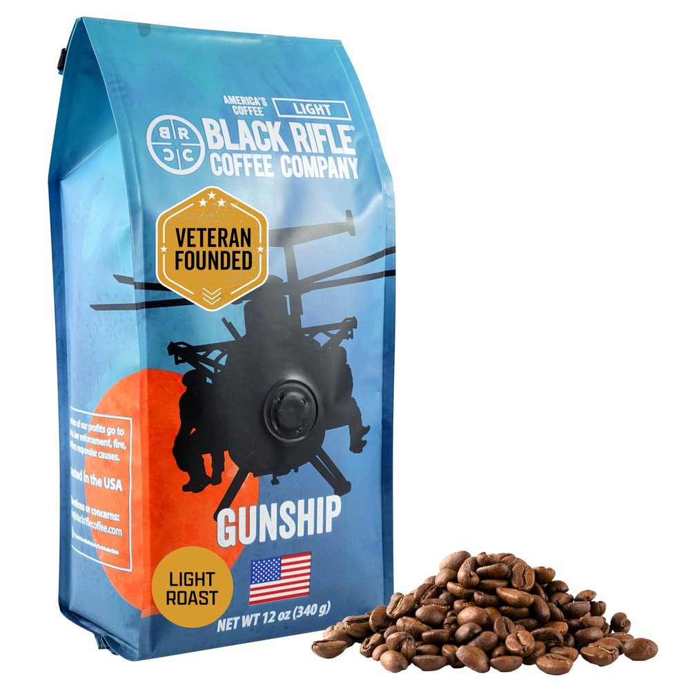 Black Rifle Coffee Company Gunship Roast 12Oz Light Roast Whole Bean Coffee