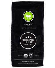 Coffee, Kick Ass, Dark Roast, Whole Bean, 10 Oz – Certified Organic, Fairtrade,