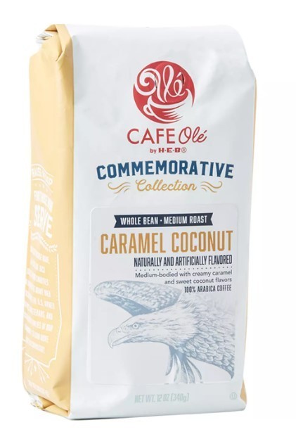 CAFE Olé by H‑E‑B Medium Roast Caramel Coconut Whole Bean coffee 12 oz