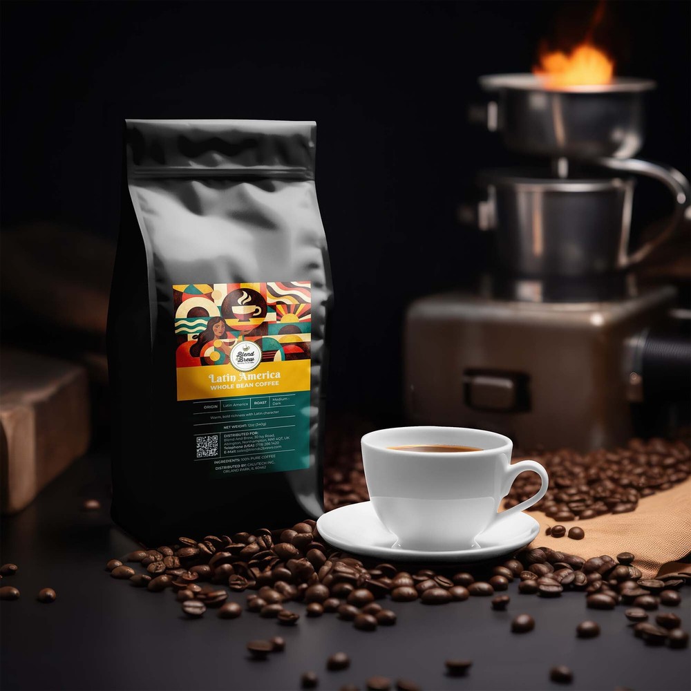 Latin Blend Coffee, Whole Bean or Ground, 12oz to 5lb