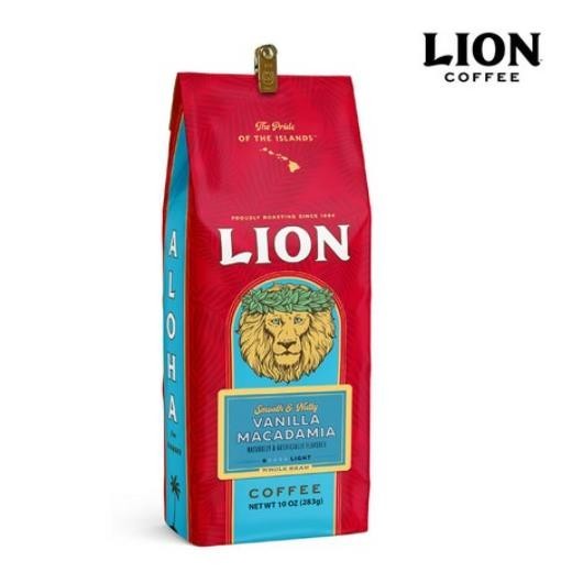 LION VANILLA MACADAMIA NUT COFFEE WHOLE BEAN COFFEE BEANS 283g