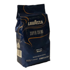 Lavazza Super Crema Whole Bean Coffee, Medium Espresso Roast, 2.2 lbs