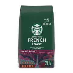 Starbucks French Roast, Whole Coffee Beans, Dark Roast Hot or Iced Coffee, 28 oz